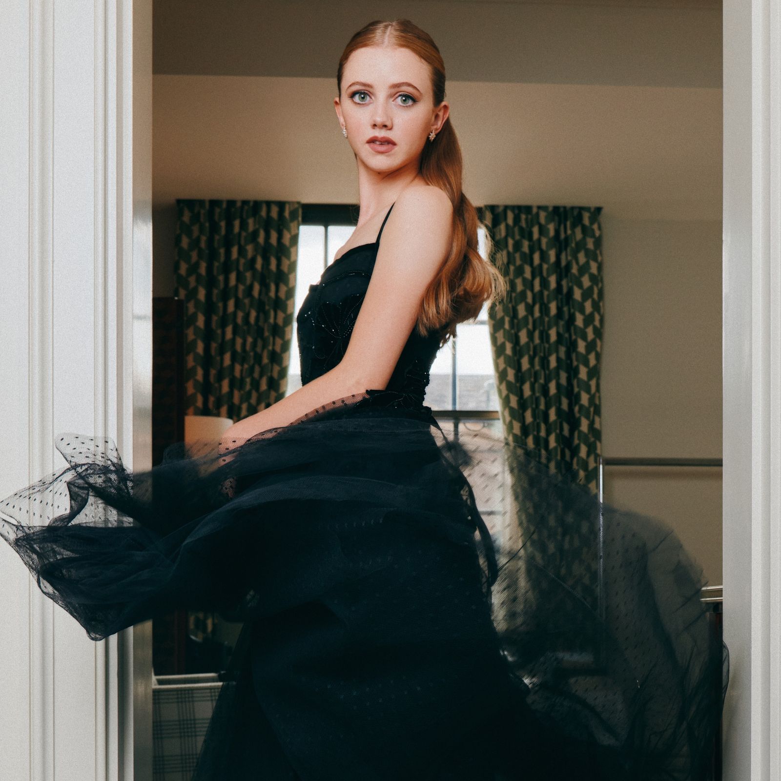 Wednesday Star Evie Templeton Made Her Red Carpet Debut in Elie Saab