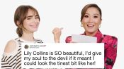 Lily Collins & Ashley Park Compete in a Compliment Battle