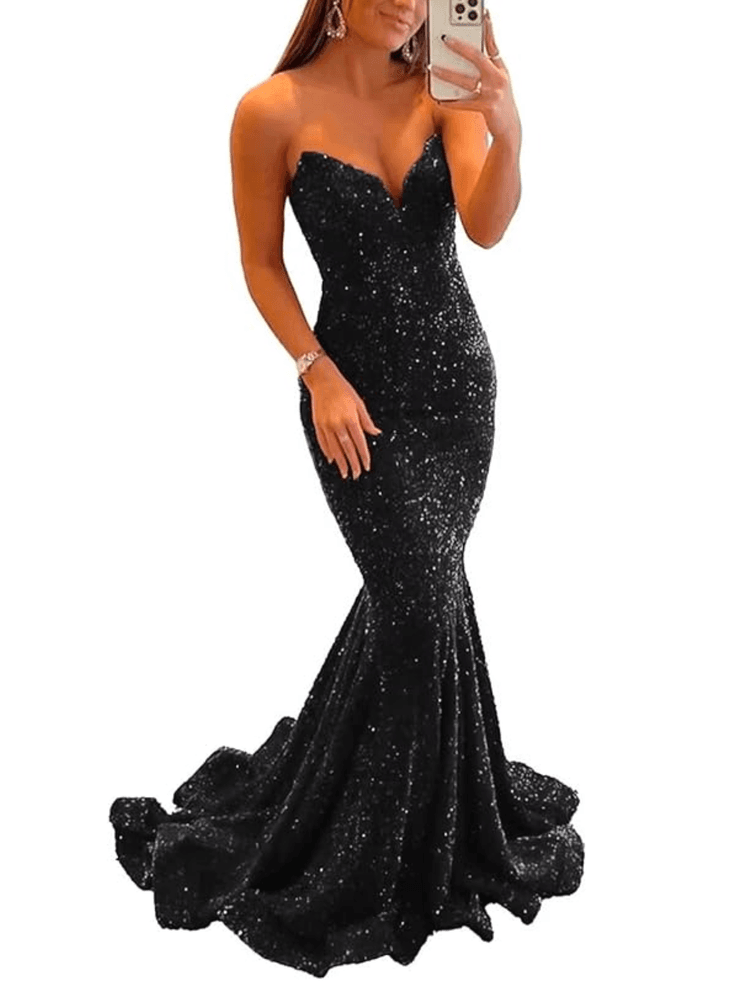 Basgute Sequin Mermaid Bodycon Dress 