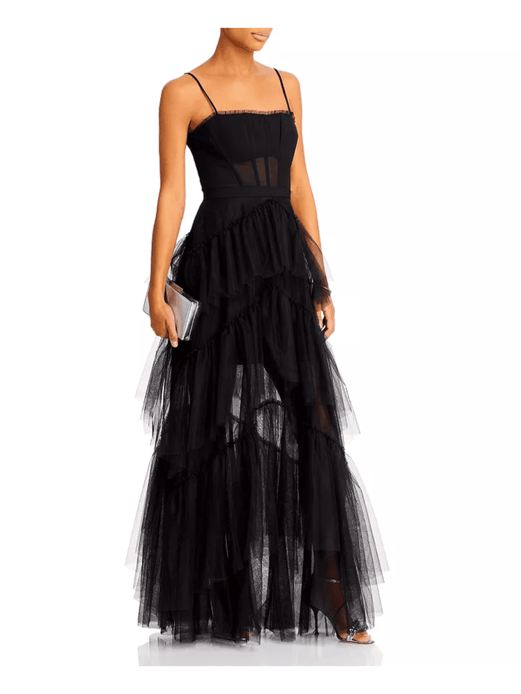 BCBGMAXAZRIA Tulle Corset Essential Gown 